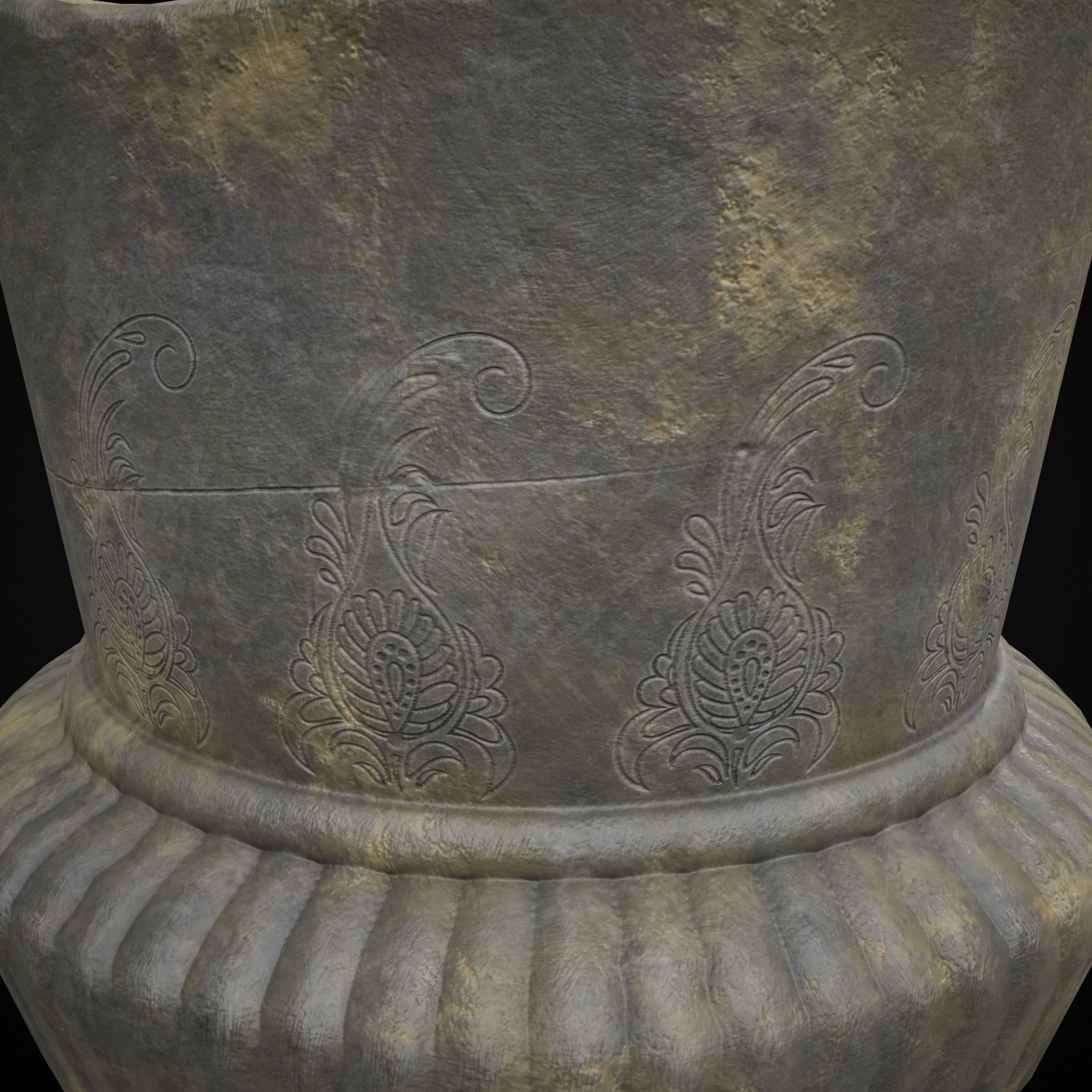 Simple Line Vase Low-poly 3D model_9