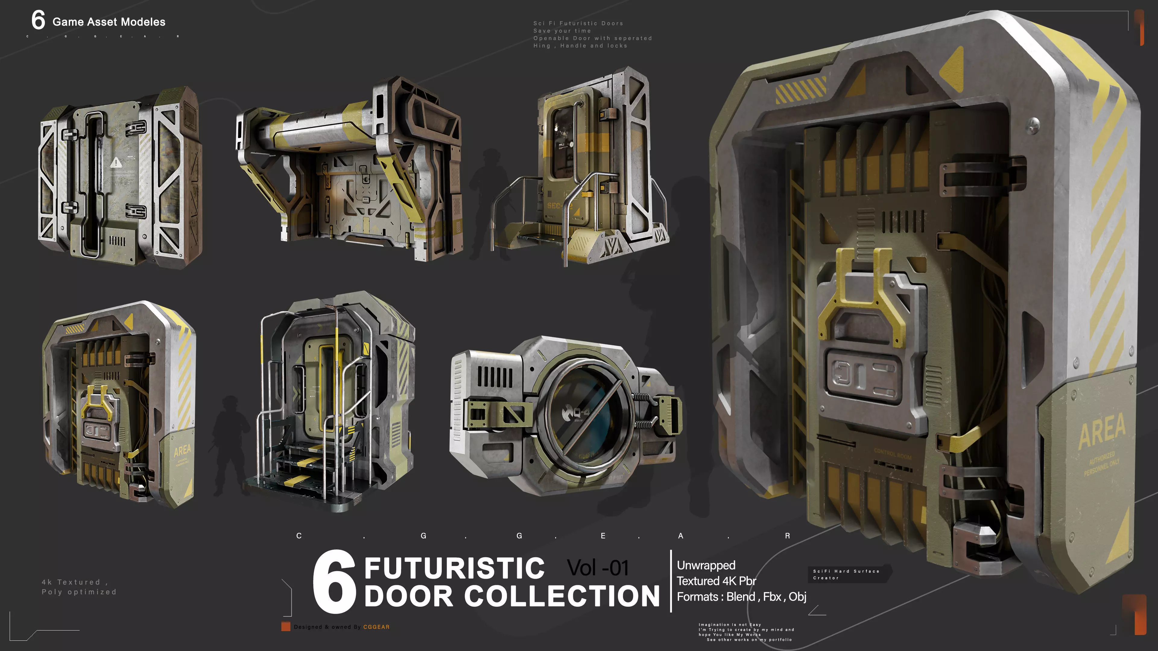 Sci-fi Door VOl-1 3D model_0