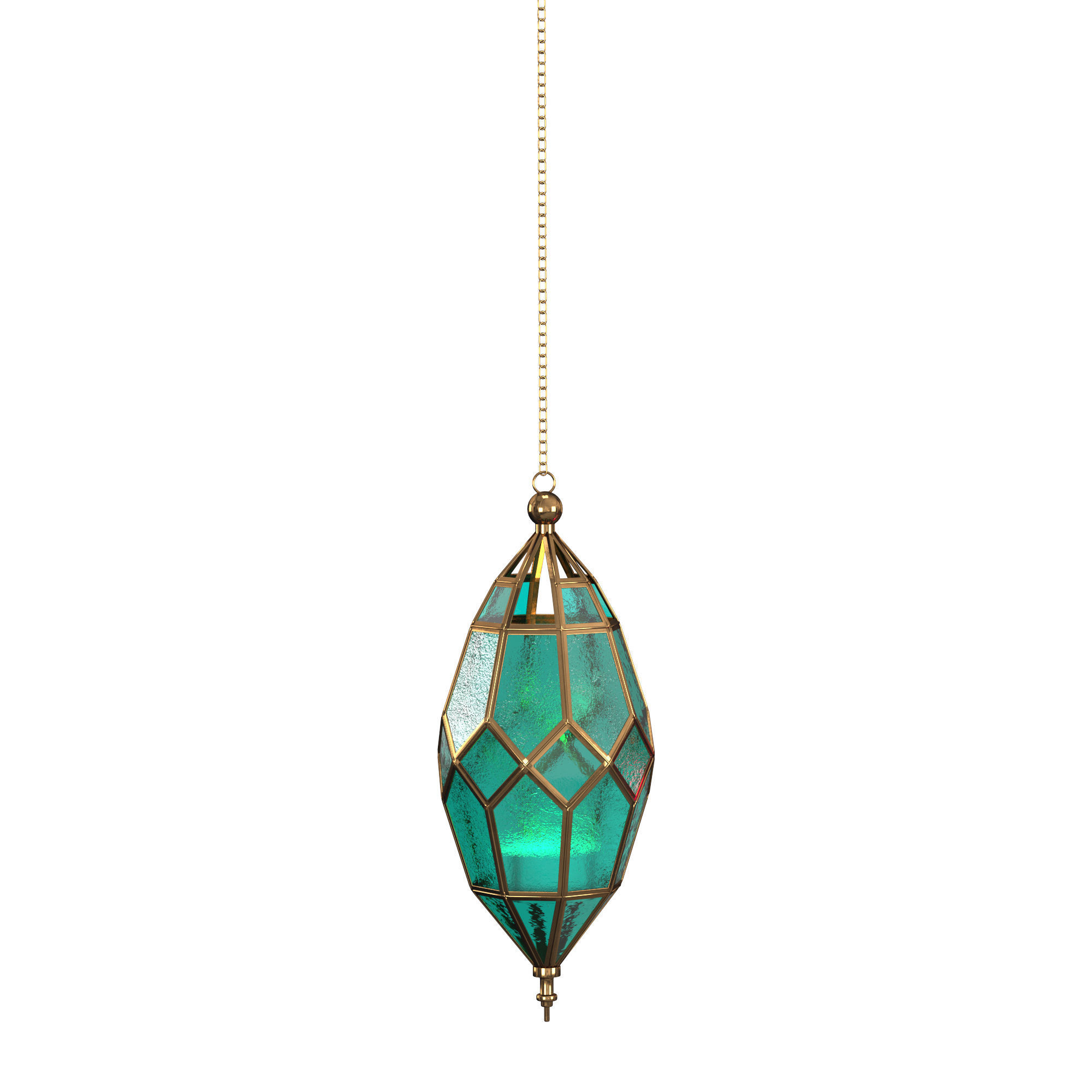 moroccan indian hanging lantern 3D model_2