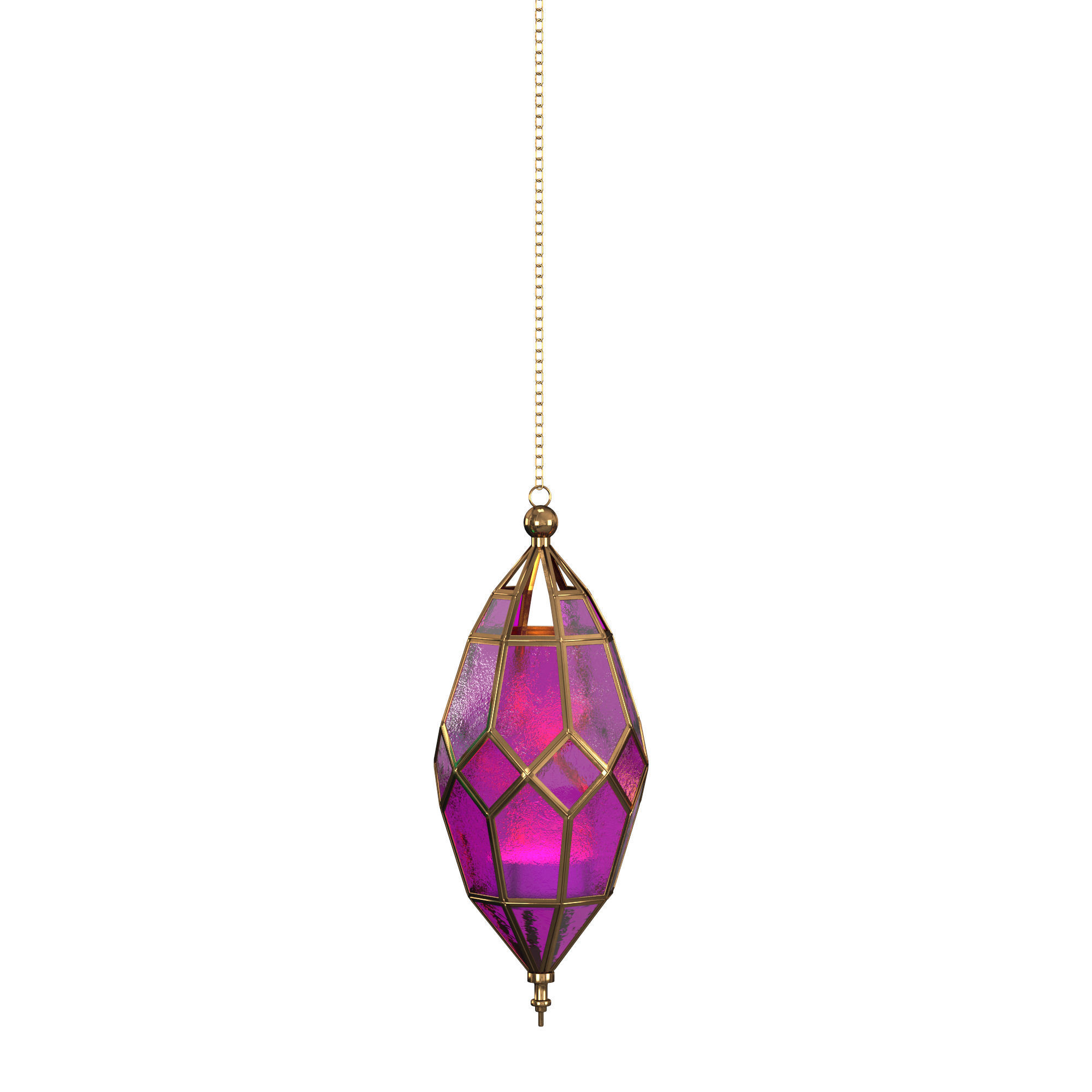 moroccan indian hanging lantern 3D model_3