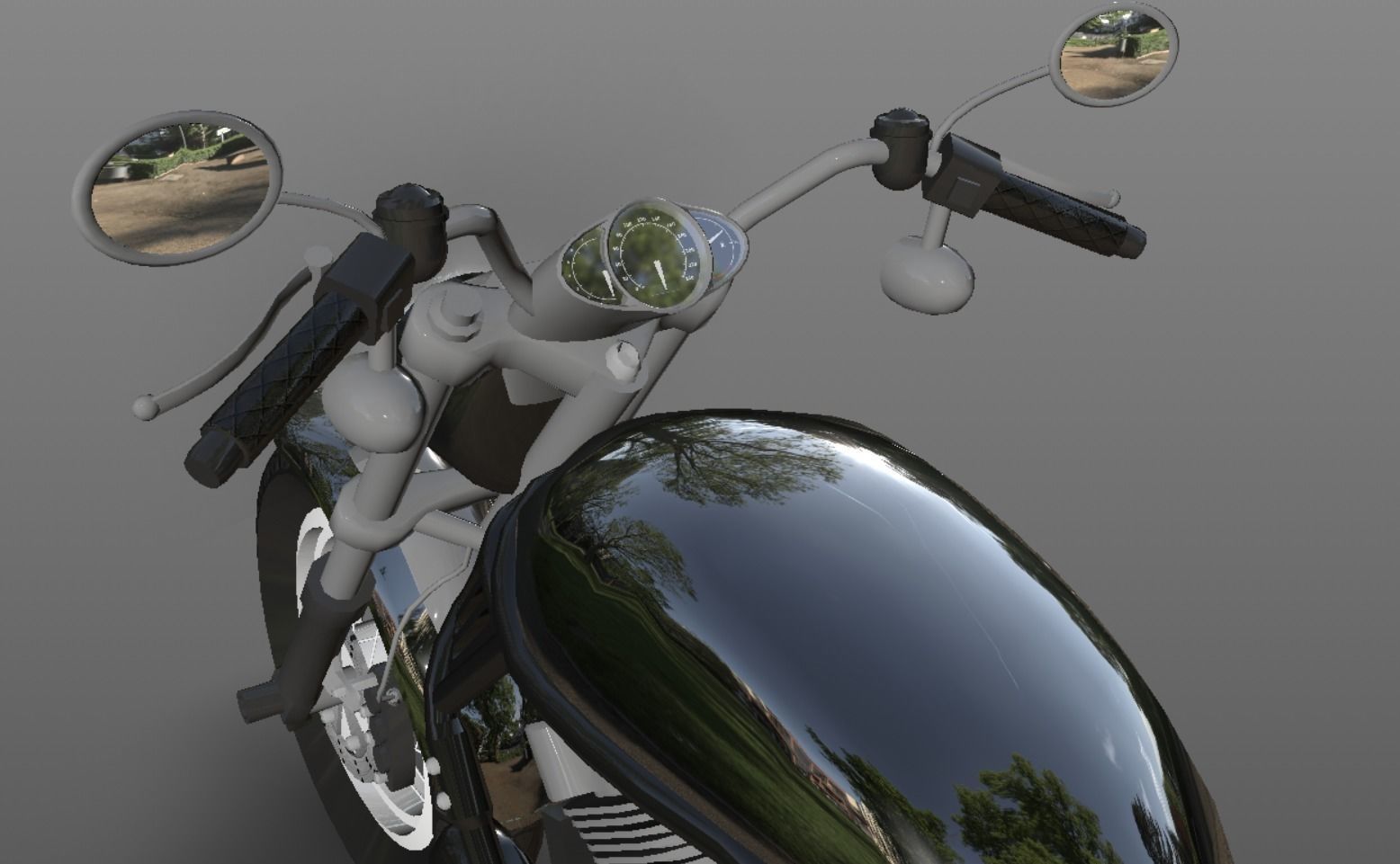 Harley Davidson Bike 3D Model Game Ready Asset Low-poly 3D model_12