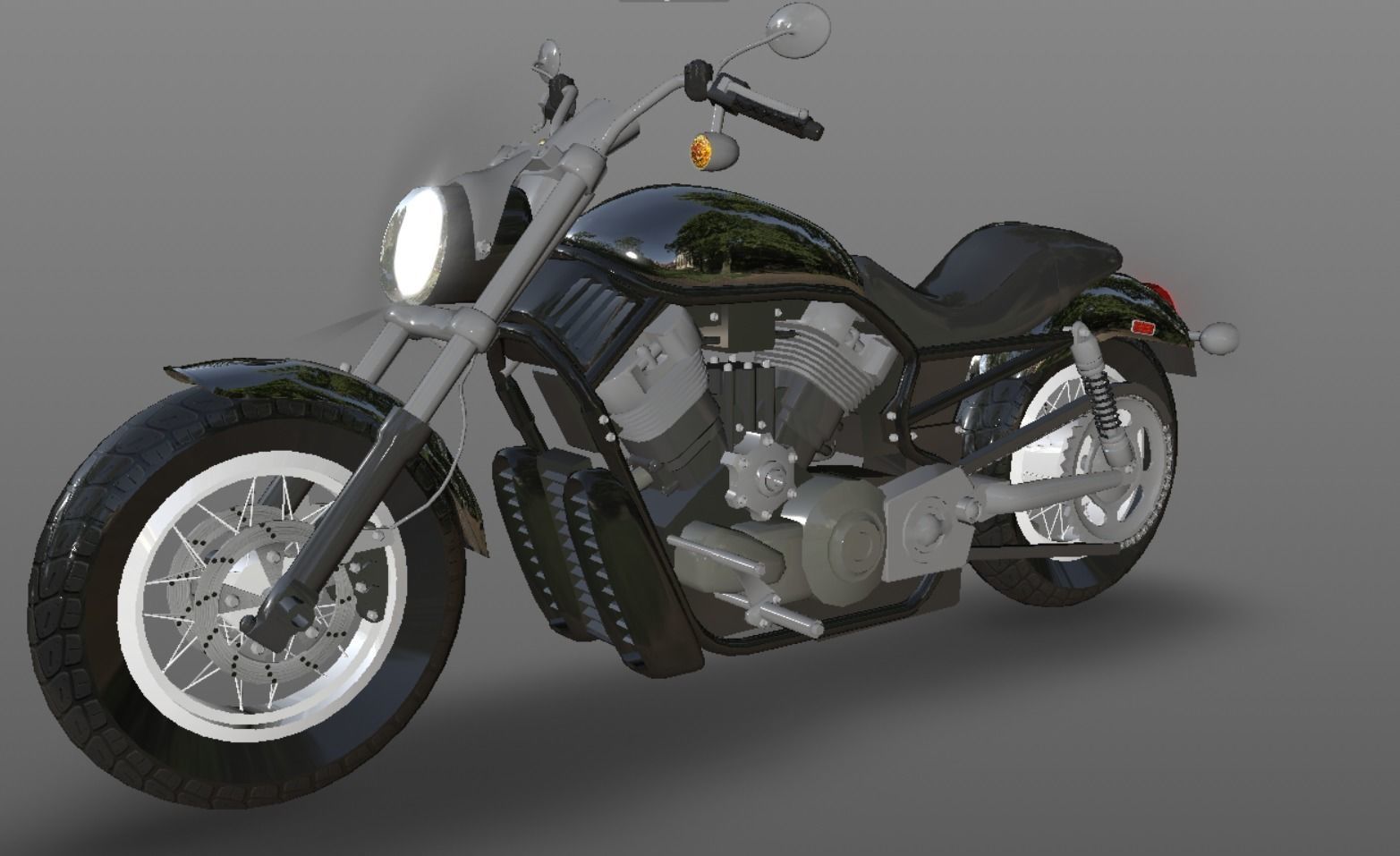 Harley Davidson Bike 3D Model Game Ready Asset Low-poly 3D model_5
