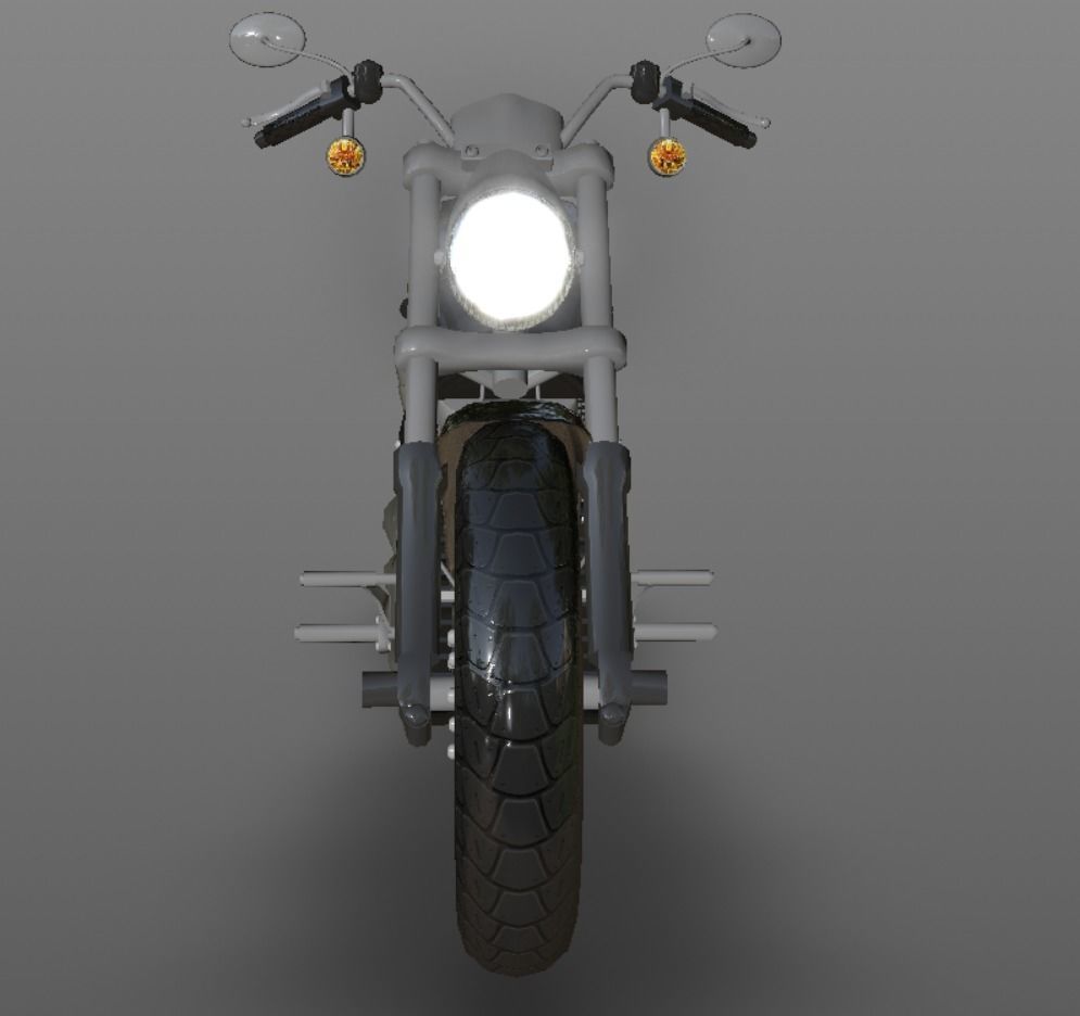 Harley Davidson Bike 3D Model Game Ready Asset Low-poly 3D model_6