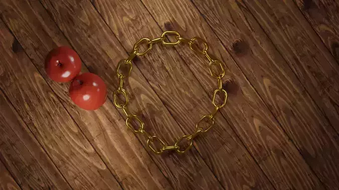 Gold necklace and silver necklace