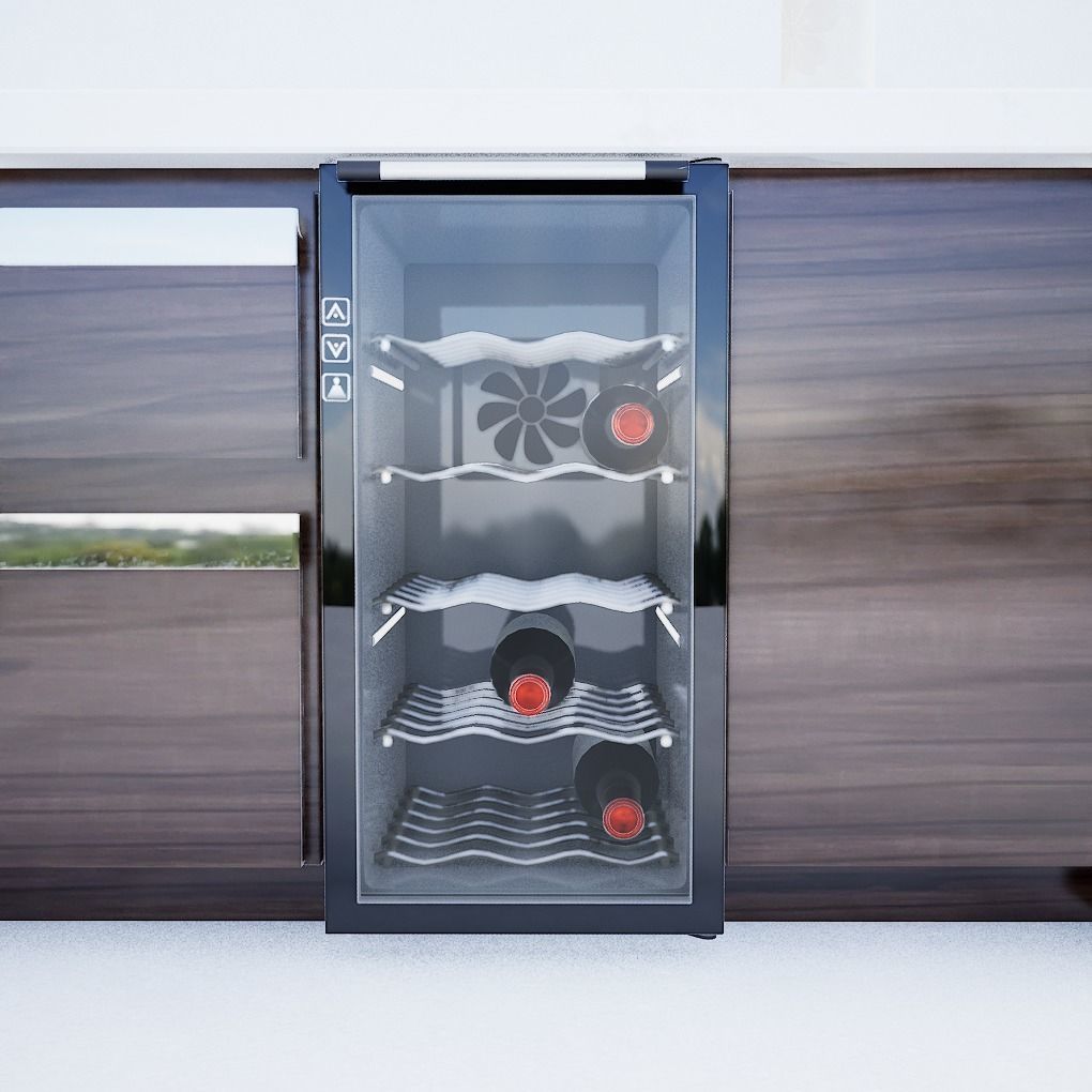 Wine frige Free 3D model_5