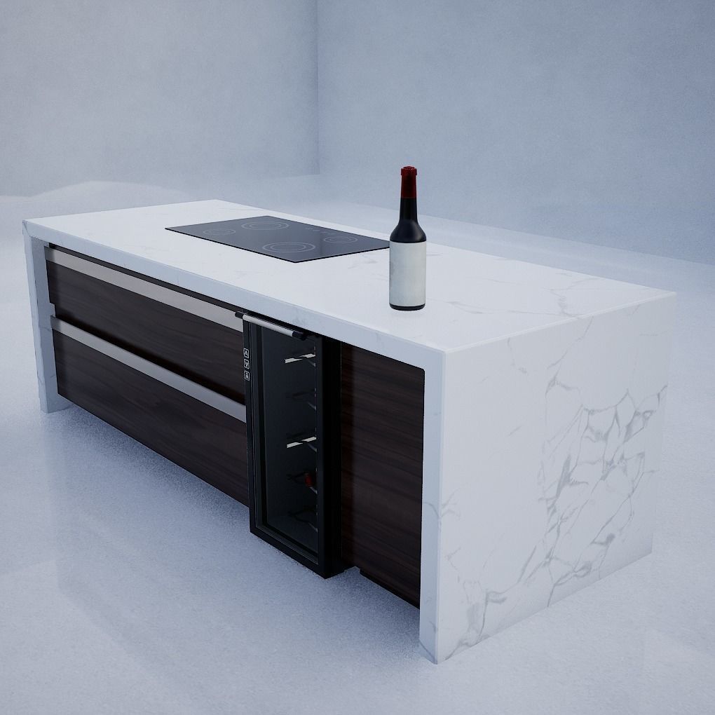 Wine frige Free 3D model_4