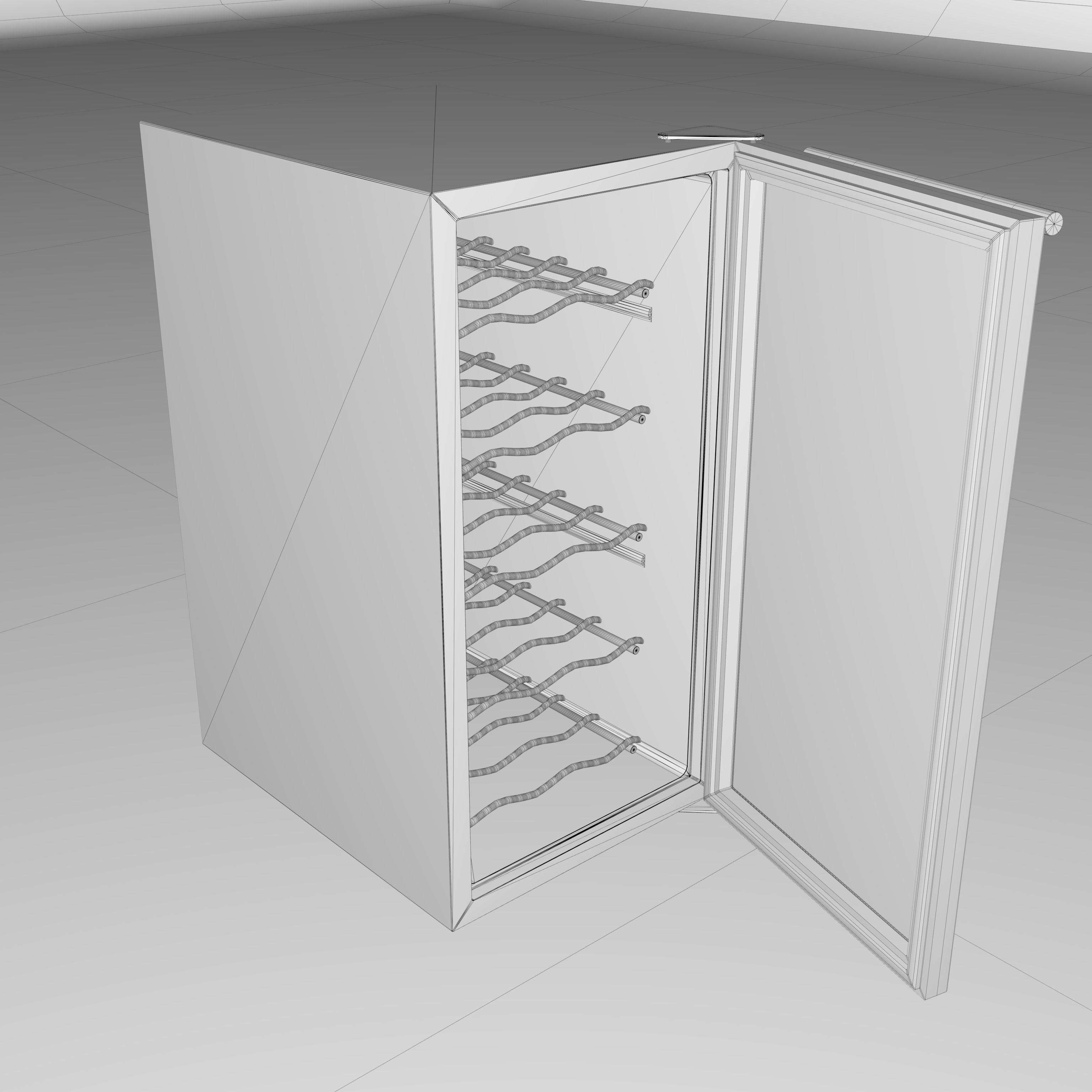 Wine frige Free 3D model_7