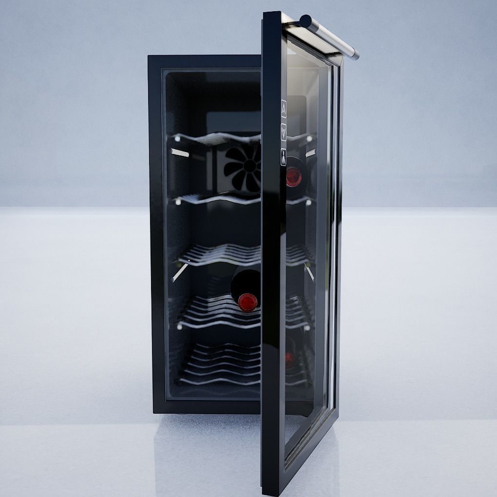 Wine frige Free 3D model_3