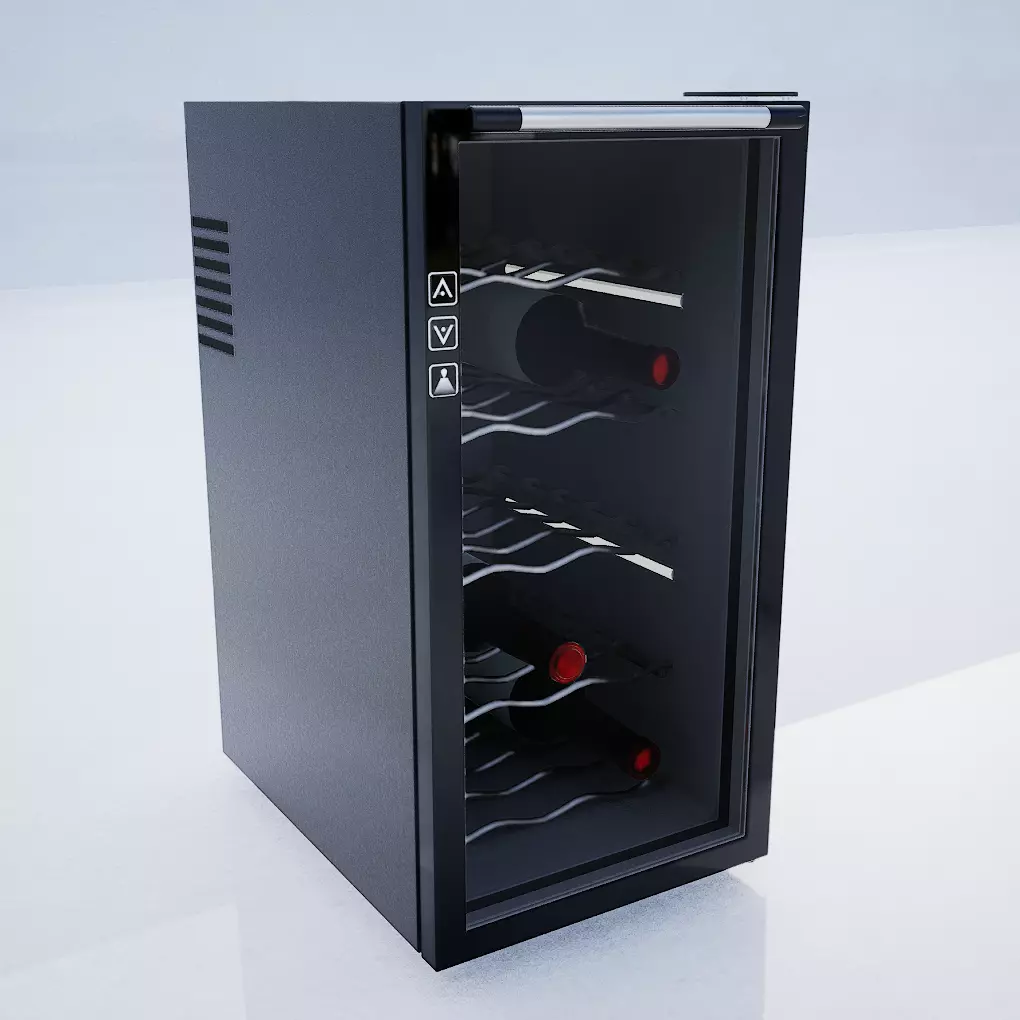 Wine frige Free 3D model_0