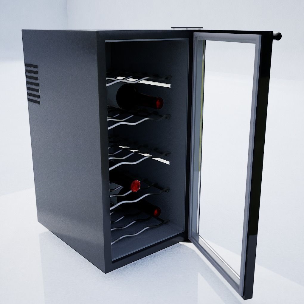 Wine frige Free 3D model_2