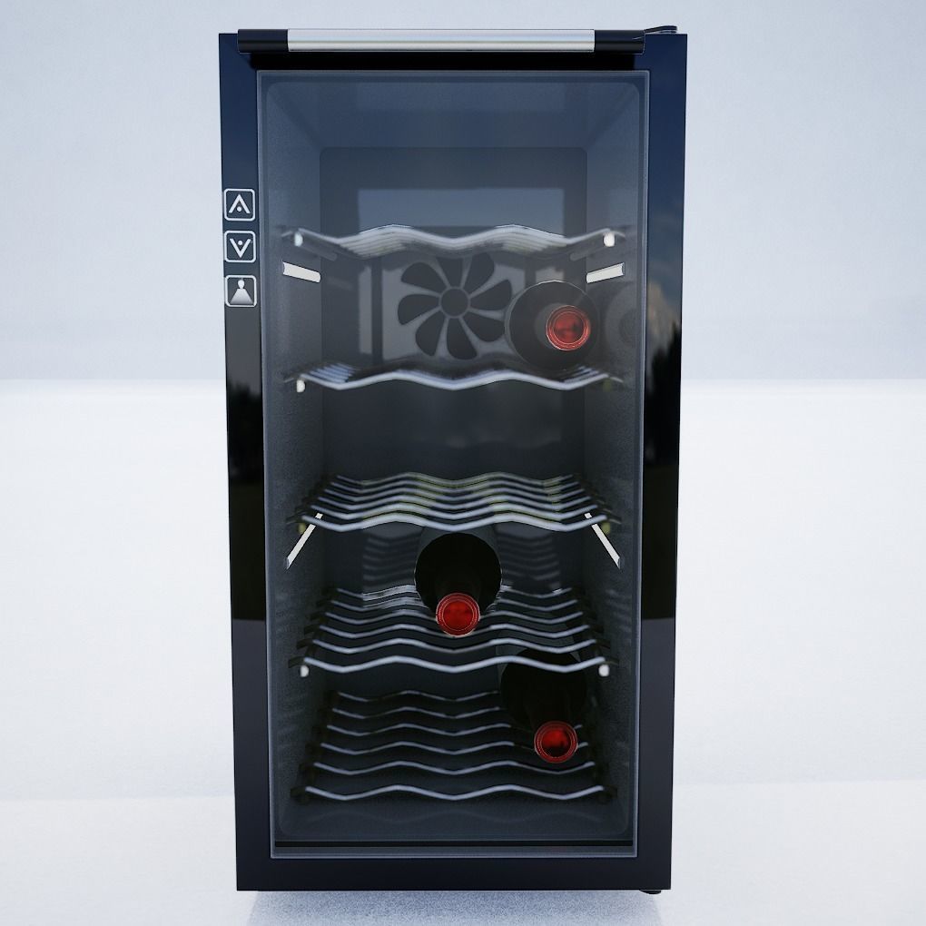 Wine frige Free 3D model_1