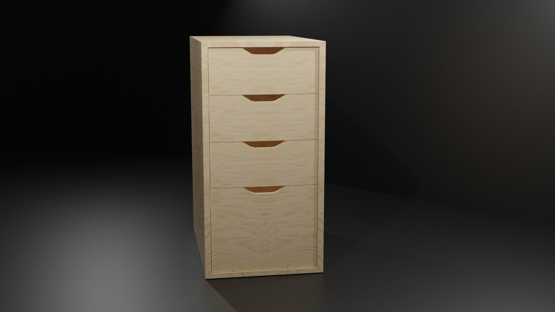 Drawer Cabinet  - Office and home Free 3D model_2