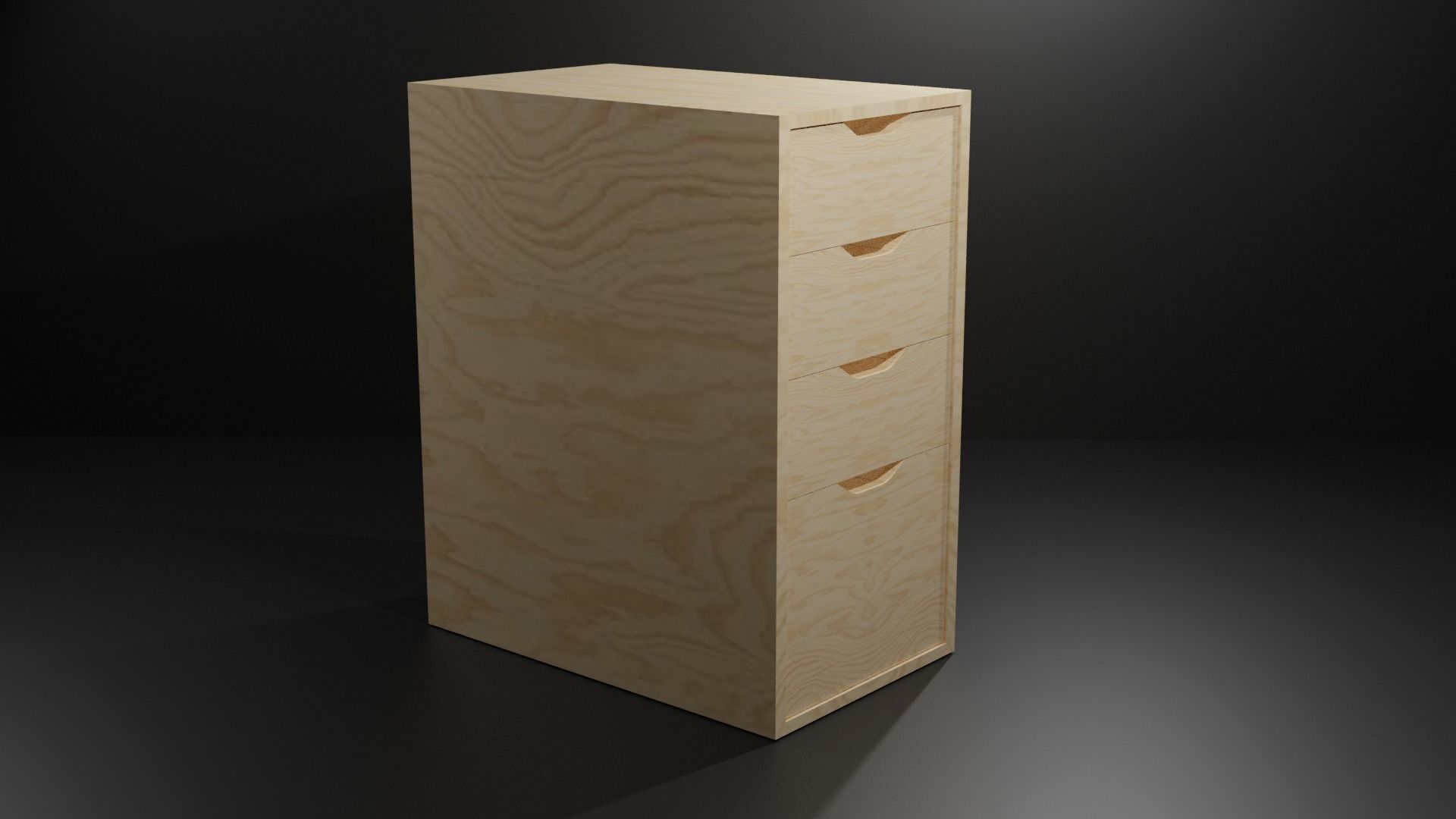Drawer Cabinet  - Office and home Free 3D model_3