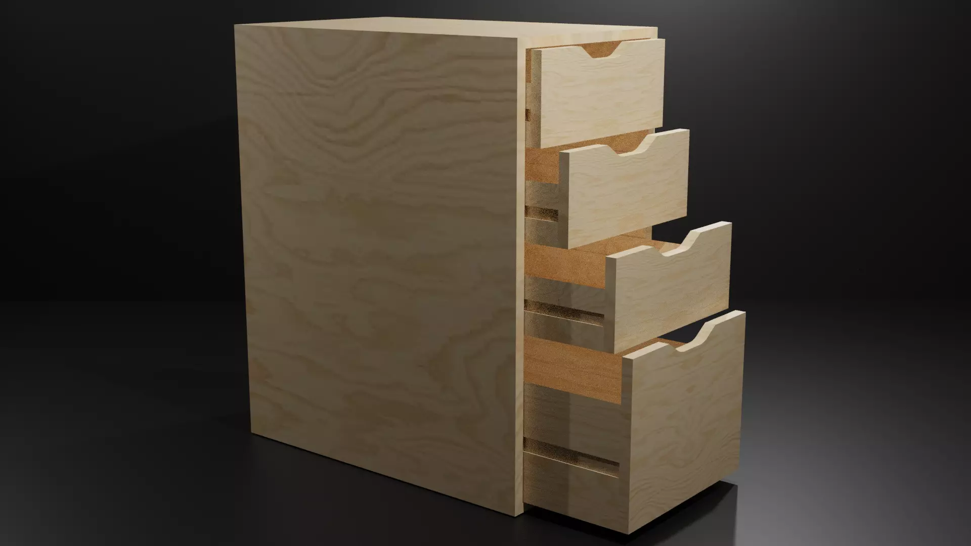 Drawer Cabinet  - Office and home Free 3D model_0