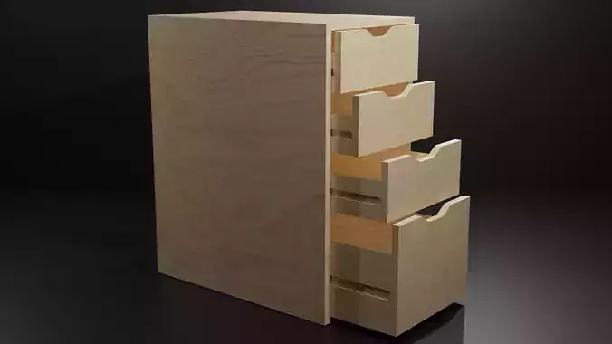 Drawer Cabinet  - Office and home Free 3D model