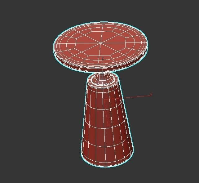 Side table 3D model_4