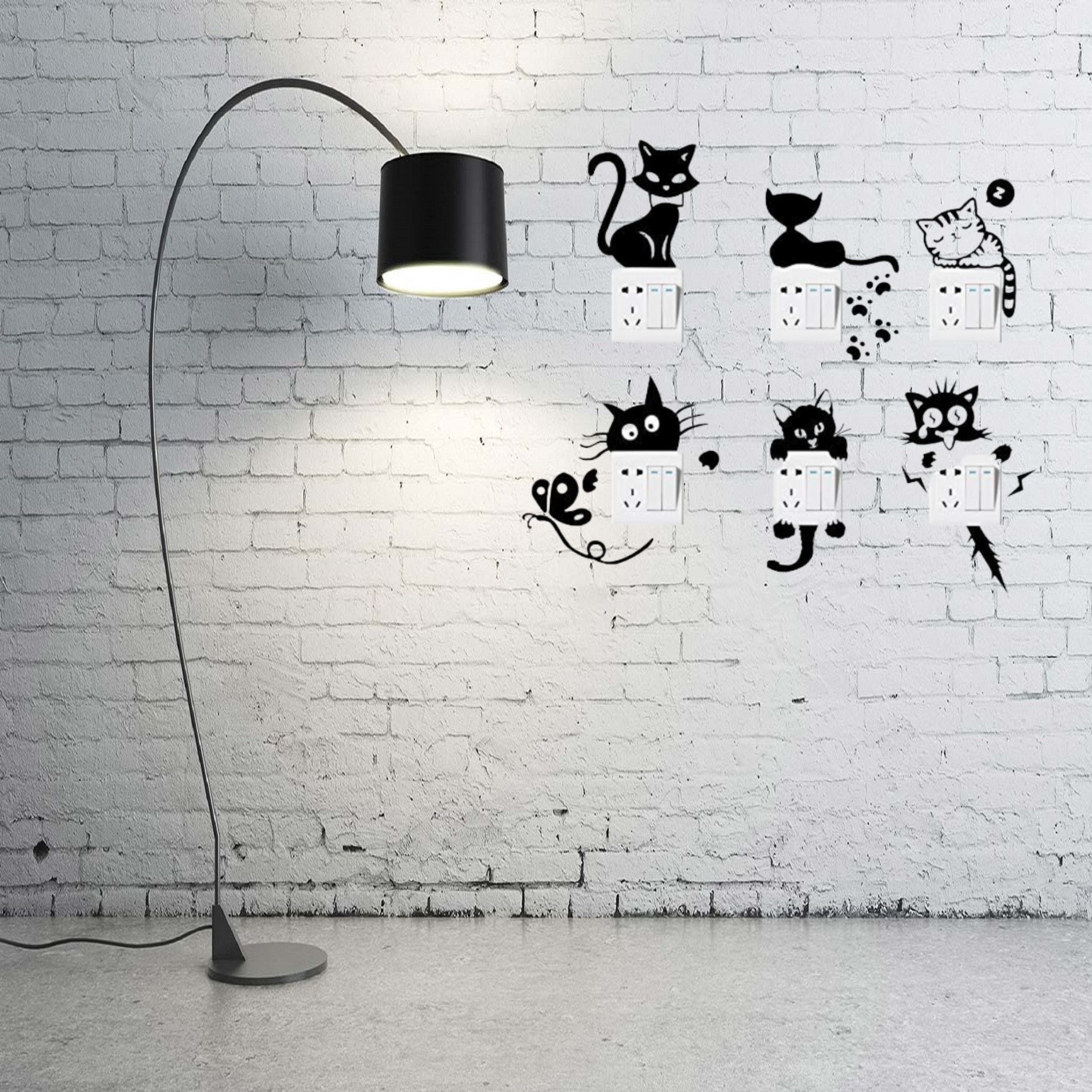 Cats of Light Switch 2D Wall Art  STL and SVG 3D print model_2