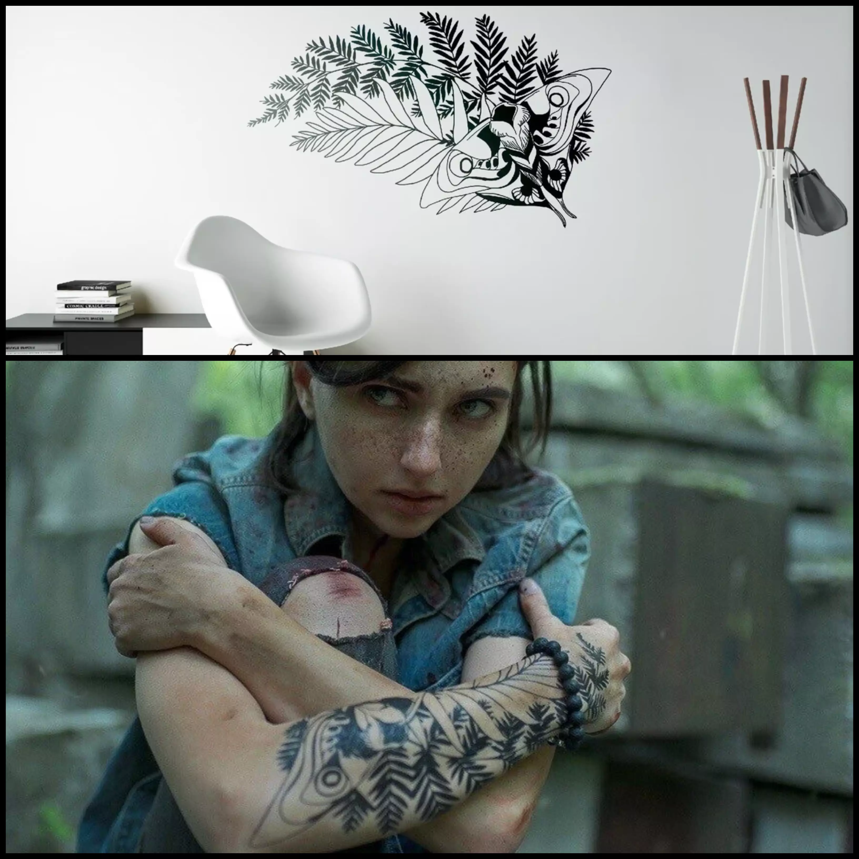THE LAST OF US ELLIE TATTOO 2D ART Wallart 3D print model_0