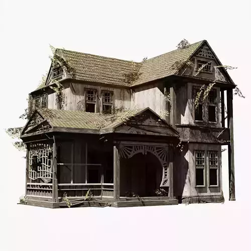 Abandoned old house - realistic low poly