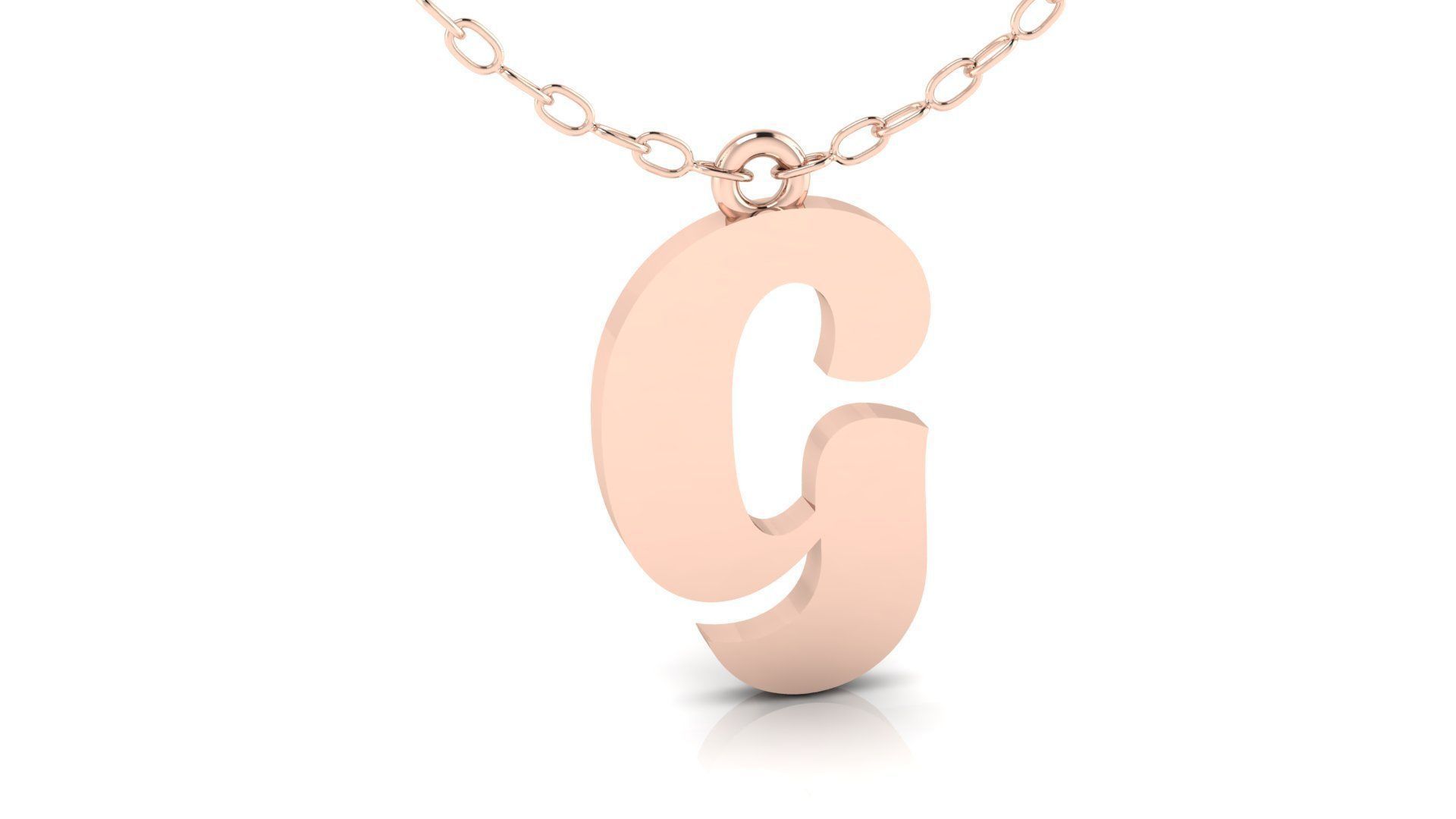 Alphabet Pendant g 3D print model_4