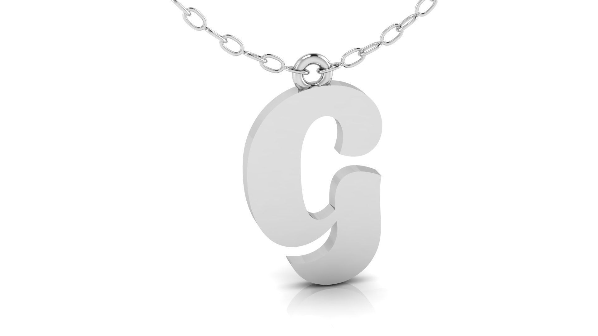 Alphabet Pendant g 3D print model_7