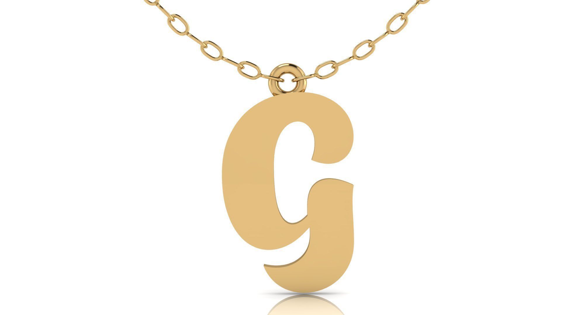 Alphabet Pendant g 3D print model_3