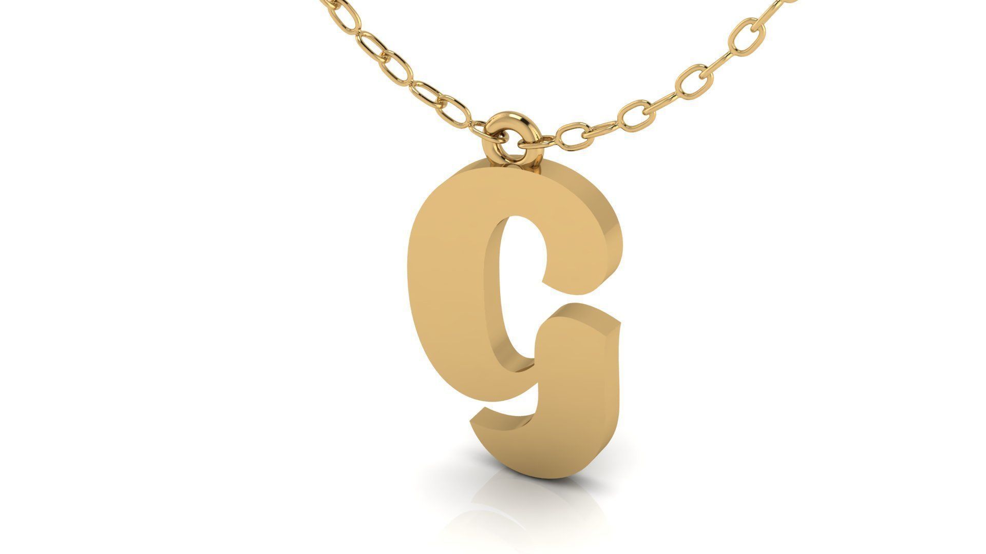 Alphabet Pendant g 3D print model_9