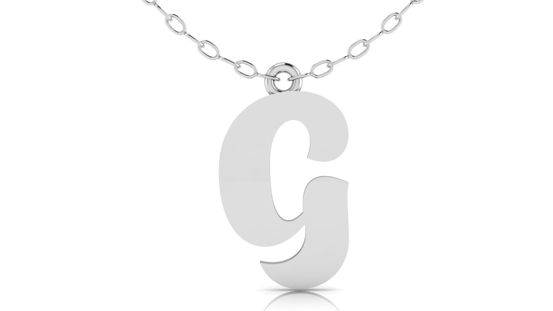 Alphabet Pendant g 3D print model_6