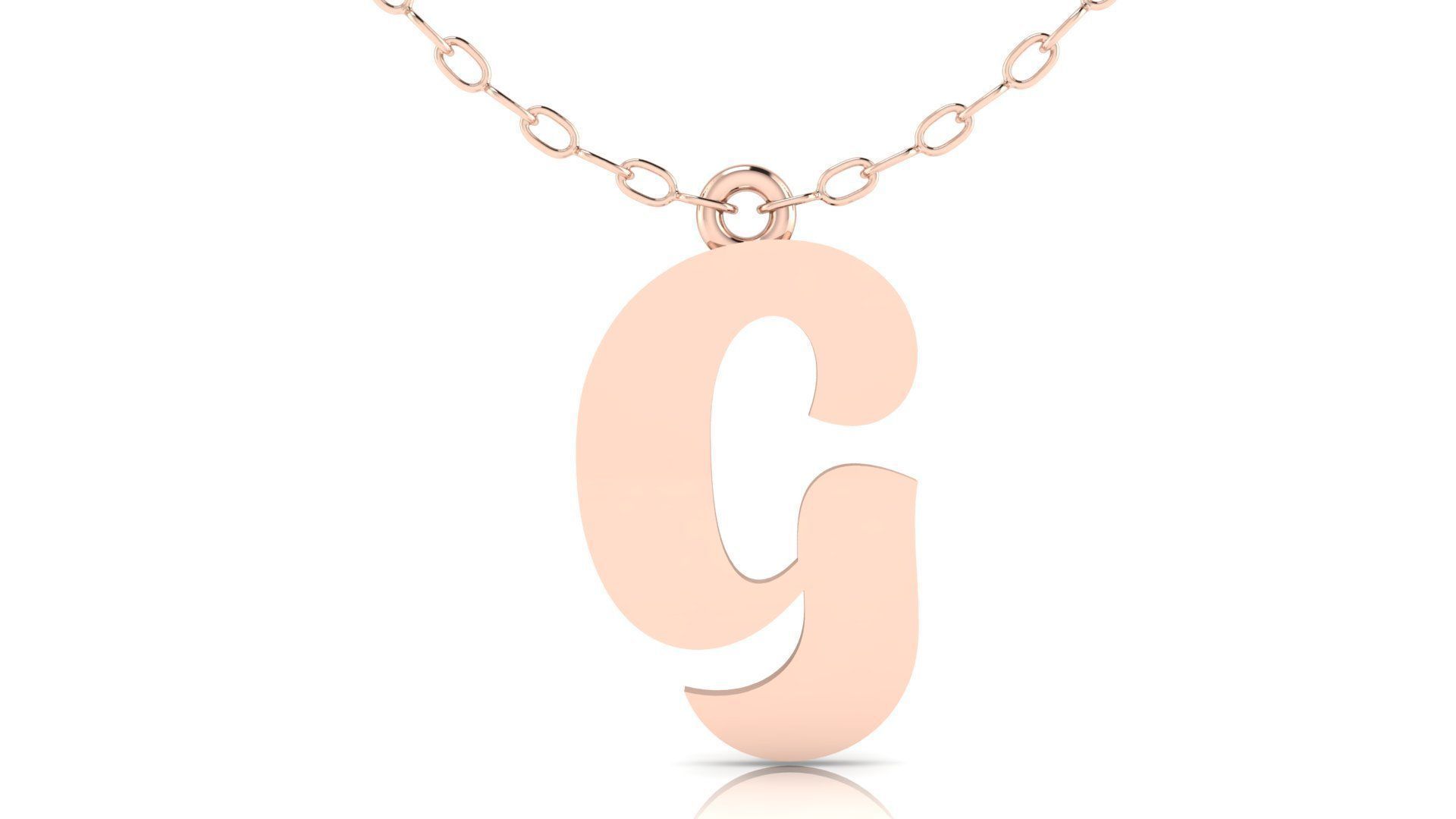Alphabet Pendant g 3D print model_2