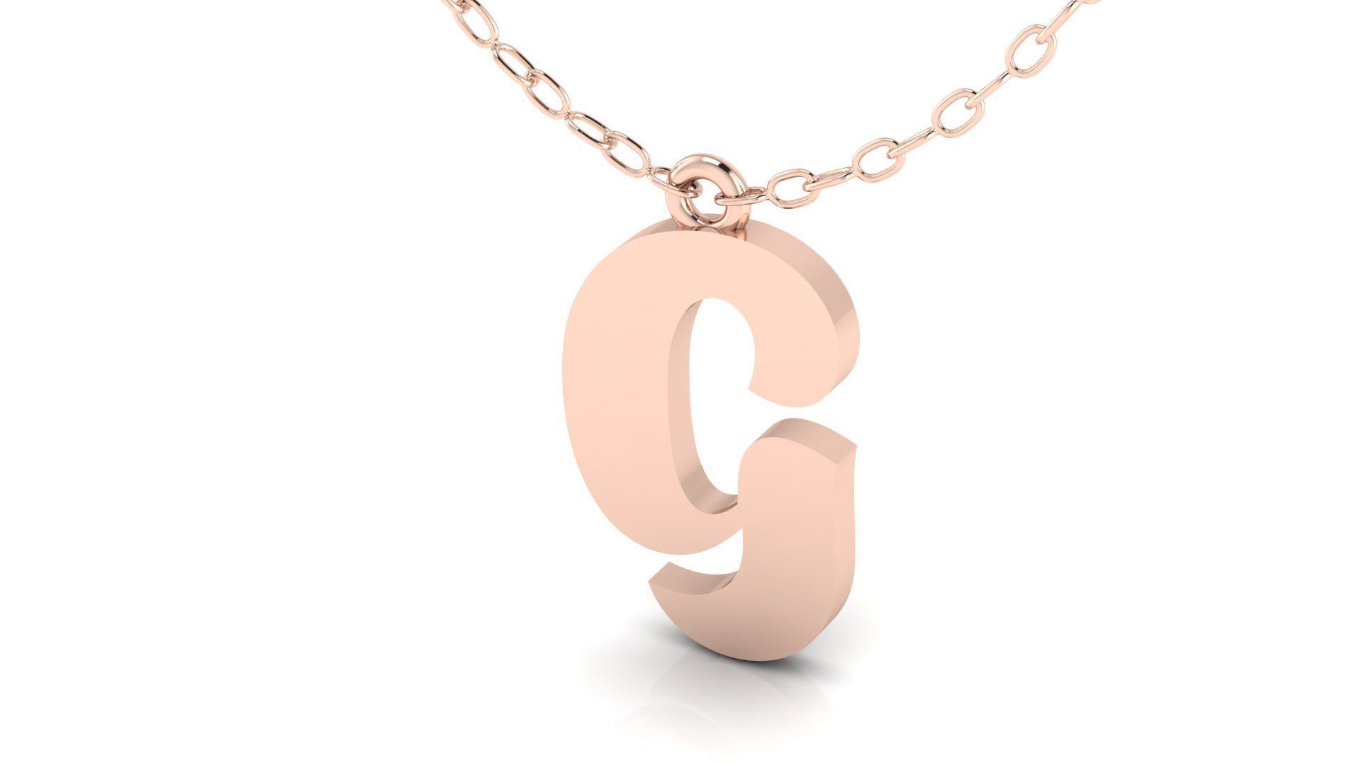 Alphabet Pendant g 3D print model_5