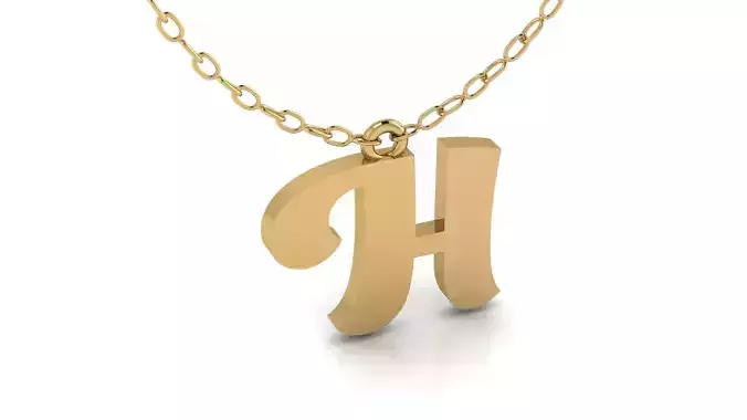 Alphabet Pendant H