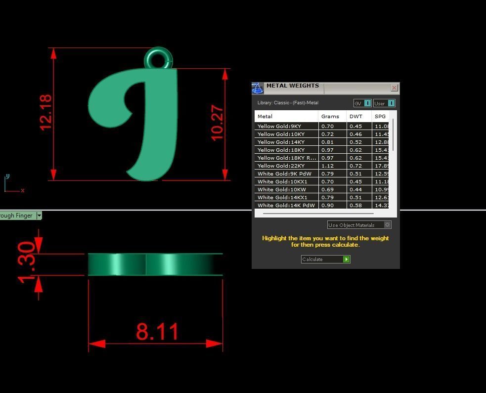 Alphabet Pendant I 3D print model_1