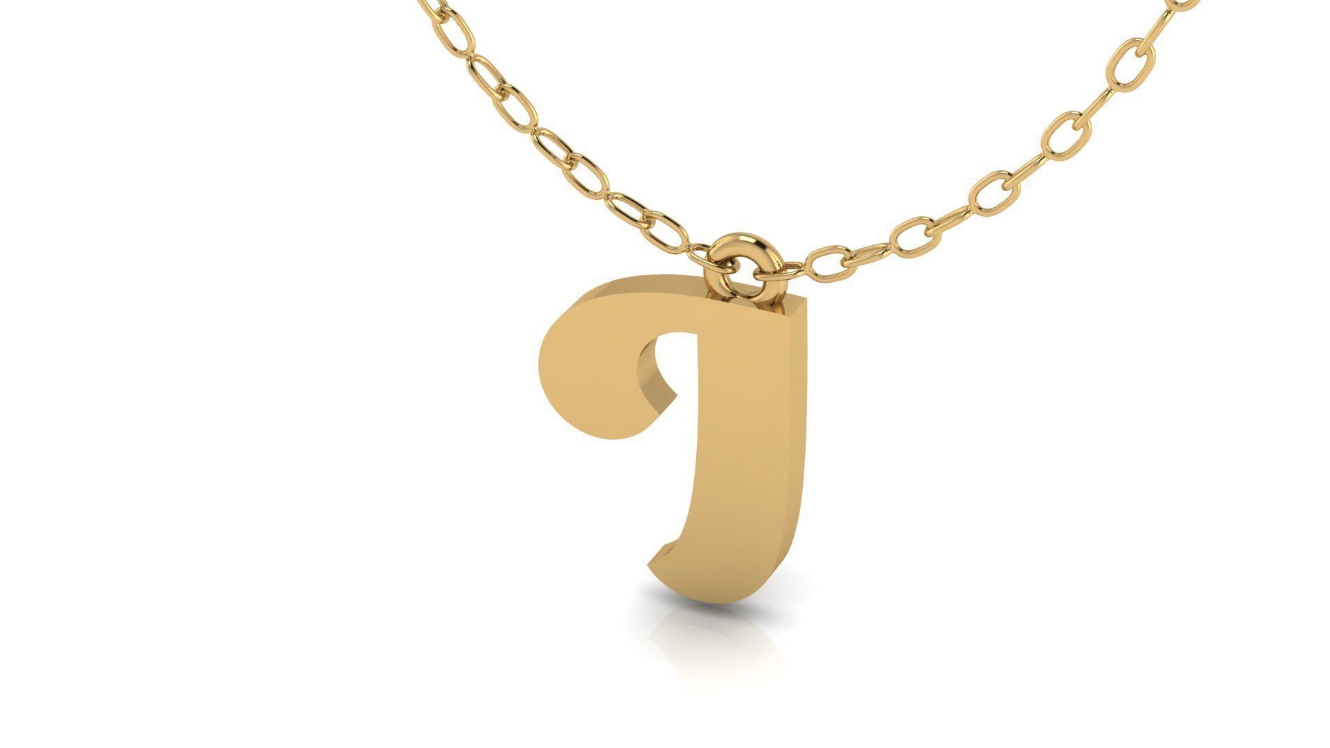 Alphabet Pendant I 3D print model_9