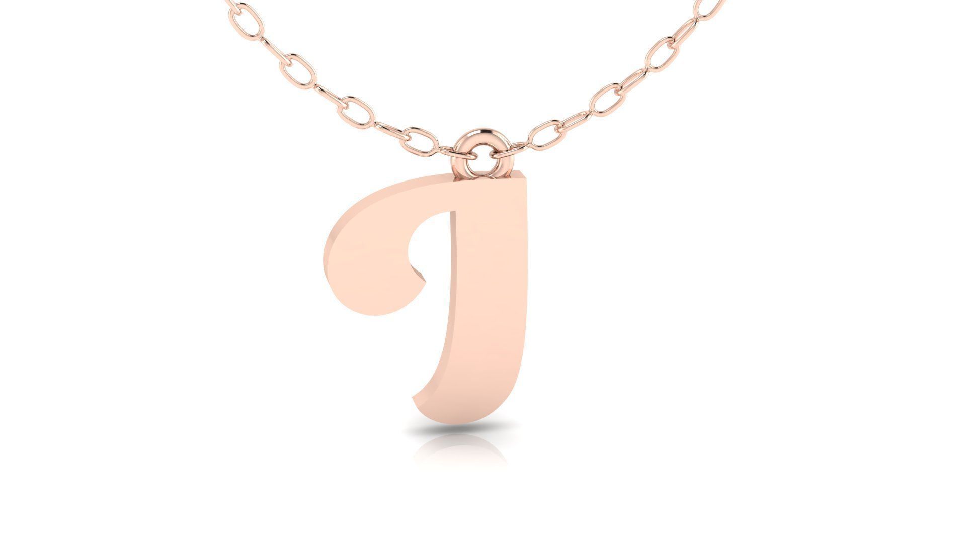 Alphabet Pendant I 3D print model_4
