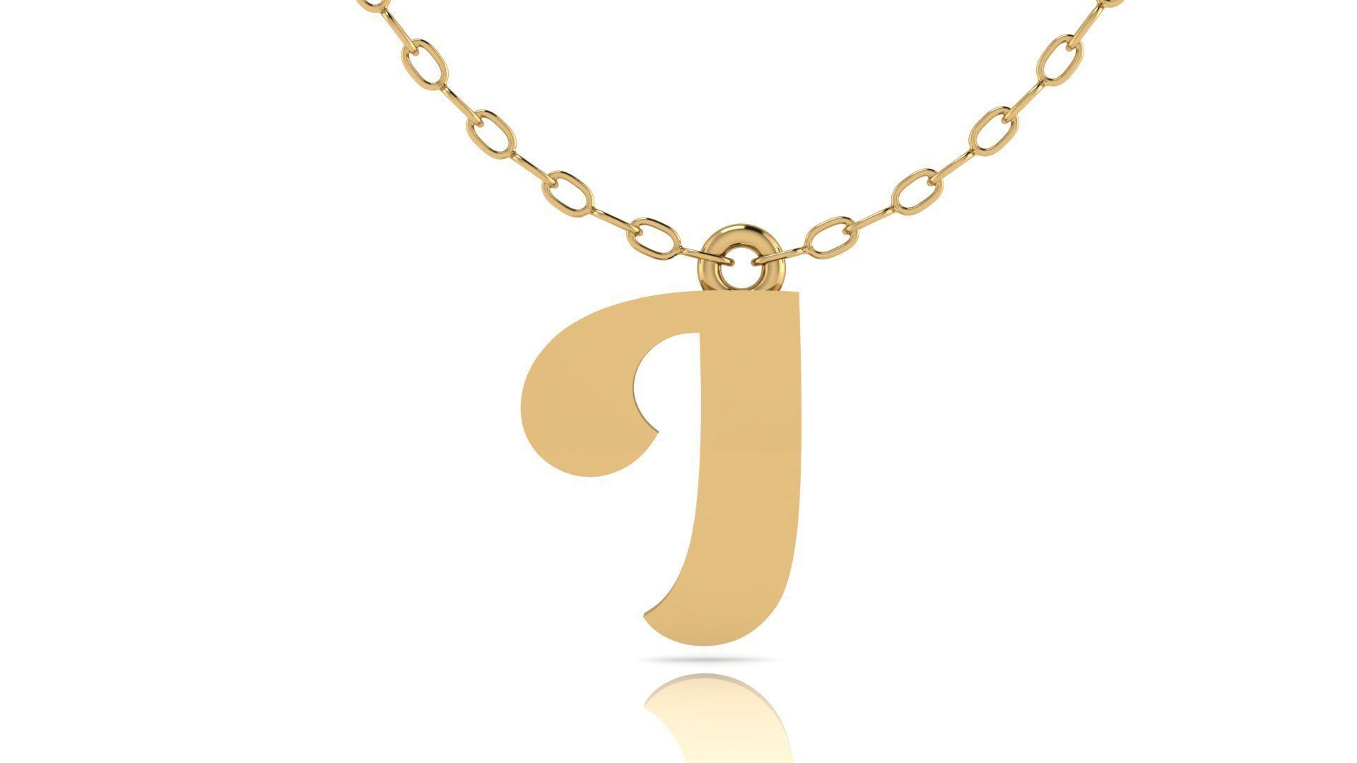 Alphabet Pendant I 3D print model_3