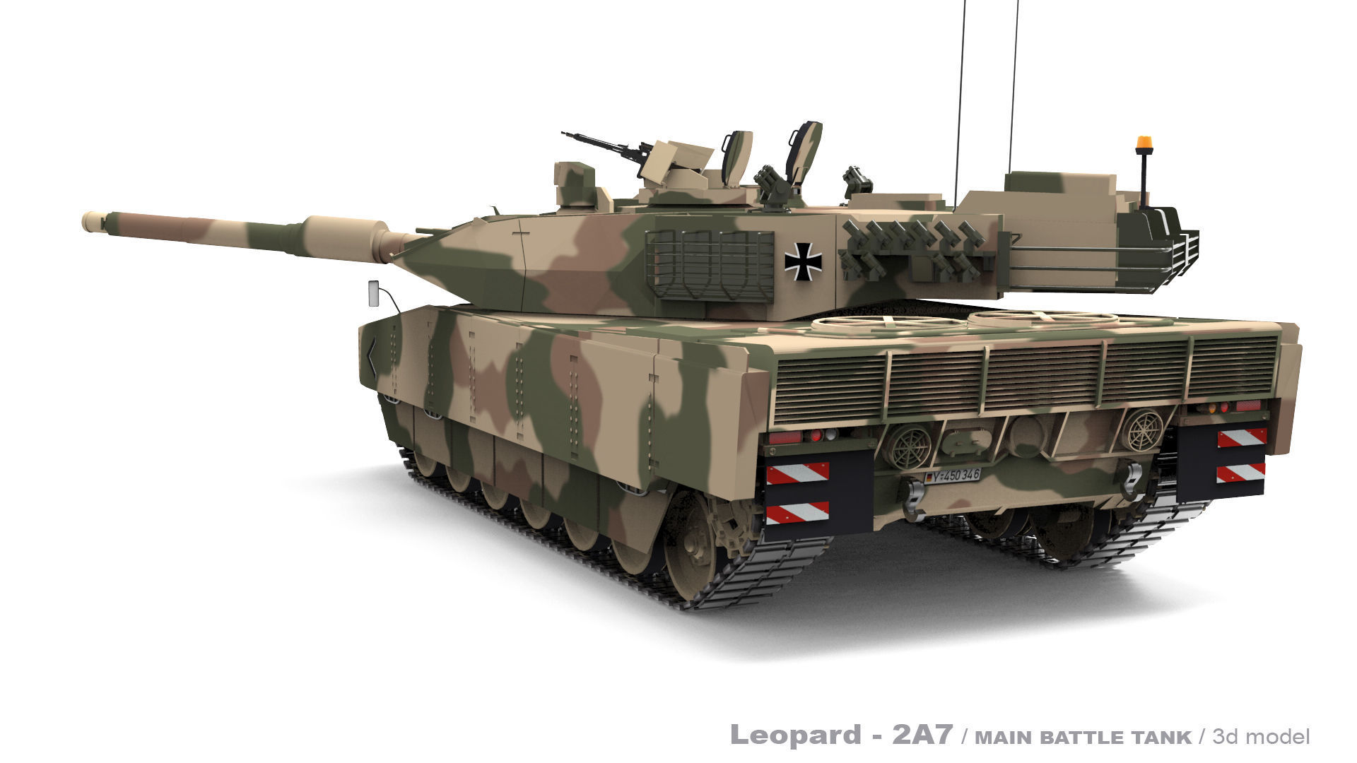 Leopard 2A7  Low-poly 3D model_2