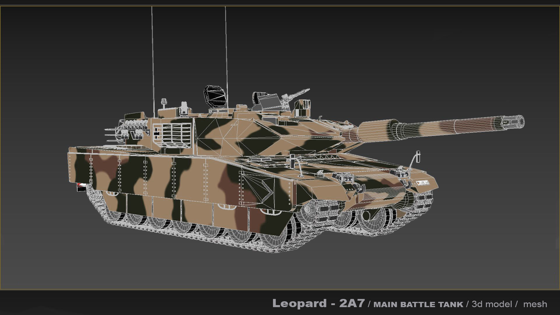 Leopard 2A7  Low-poly 3D model_14