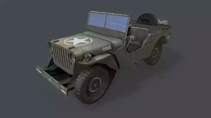 Willys MB Low-poly 3D model