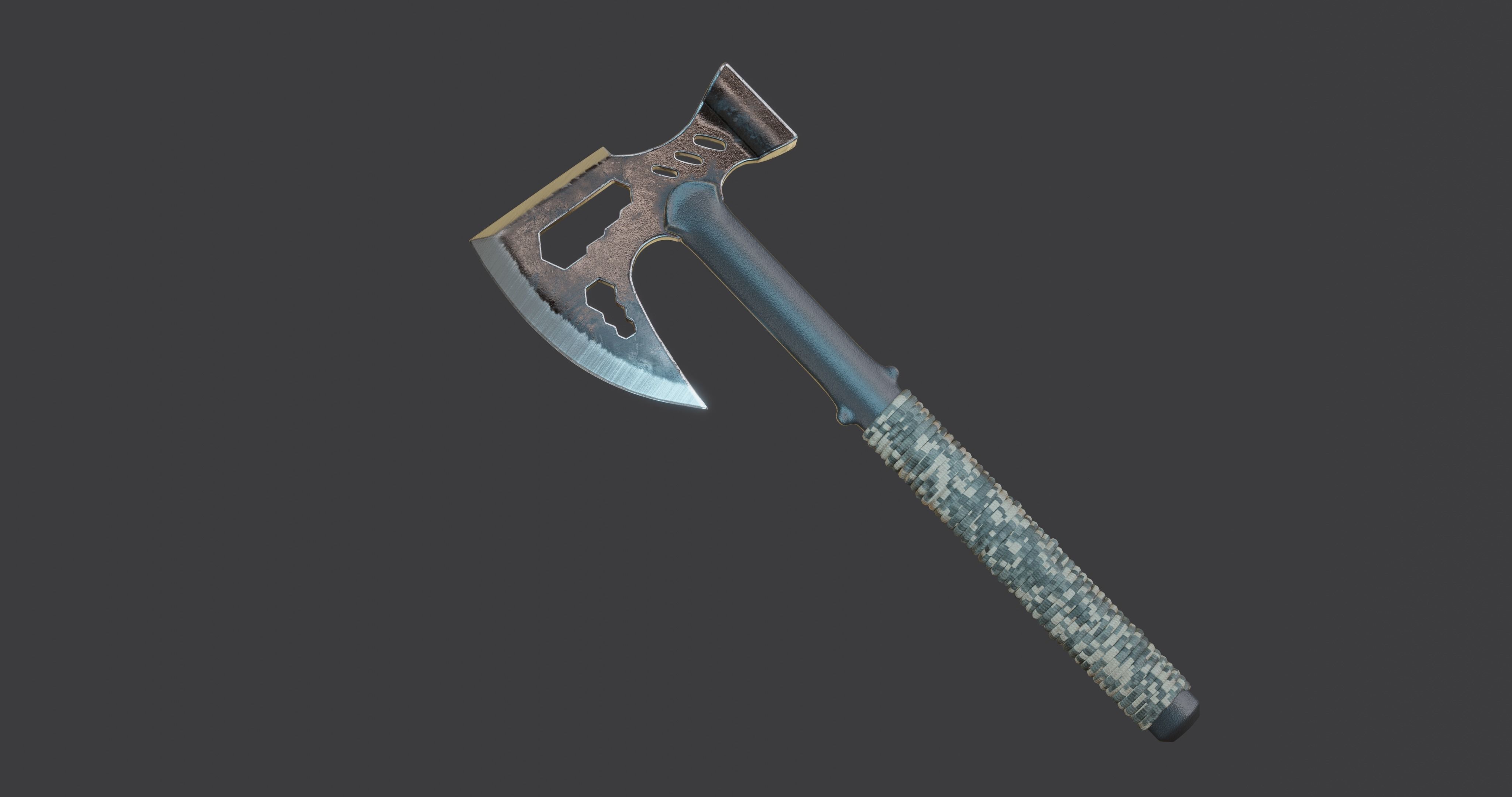Axe collections Low-poly 3D model_6