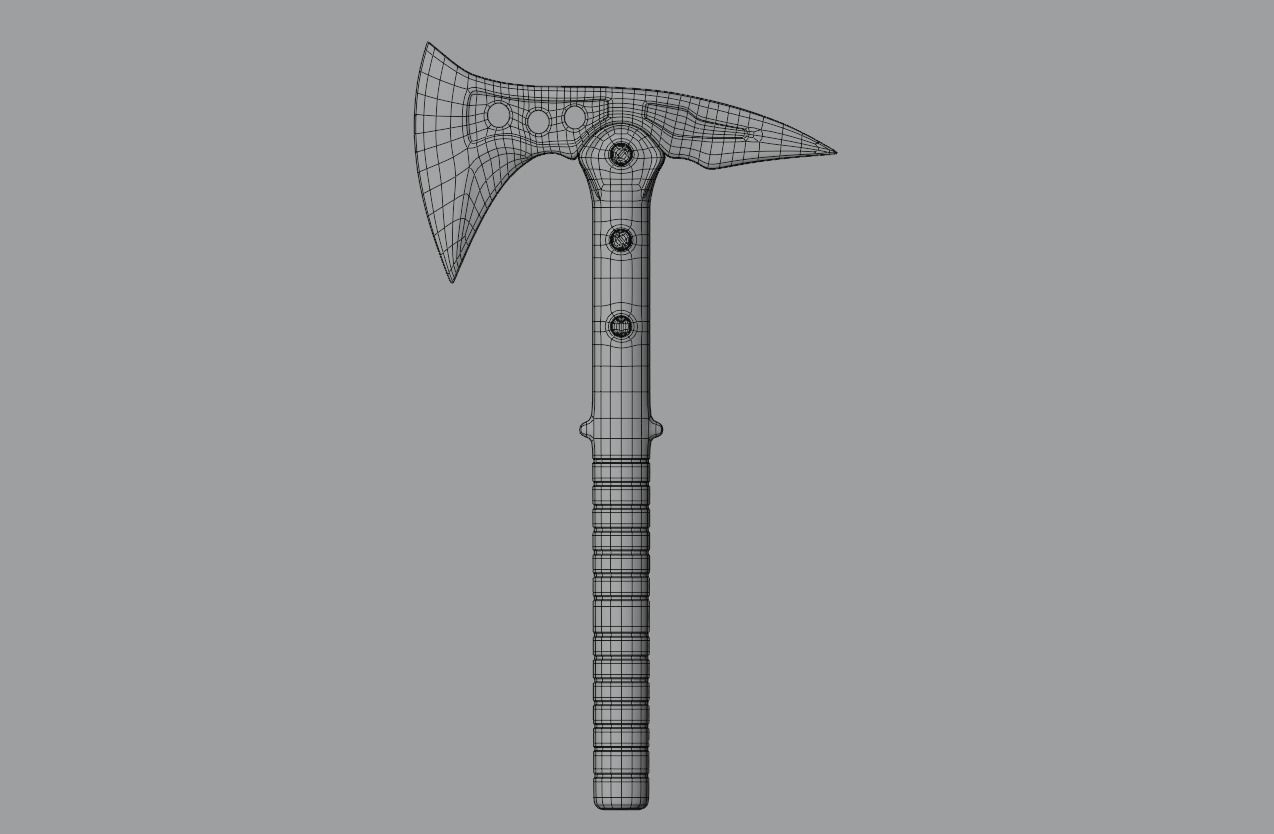 Axe collections Low-poly 3D model_1