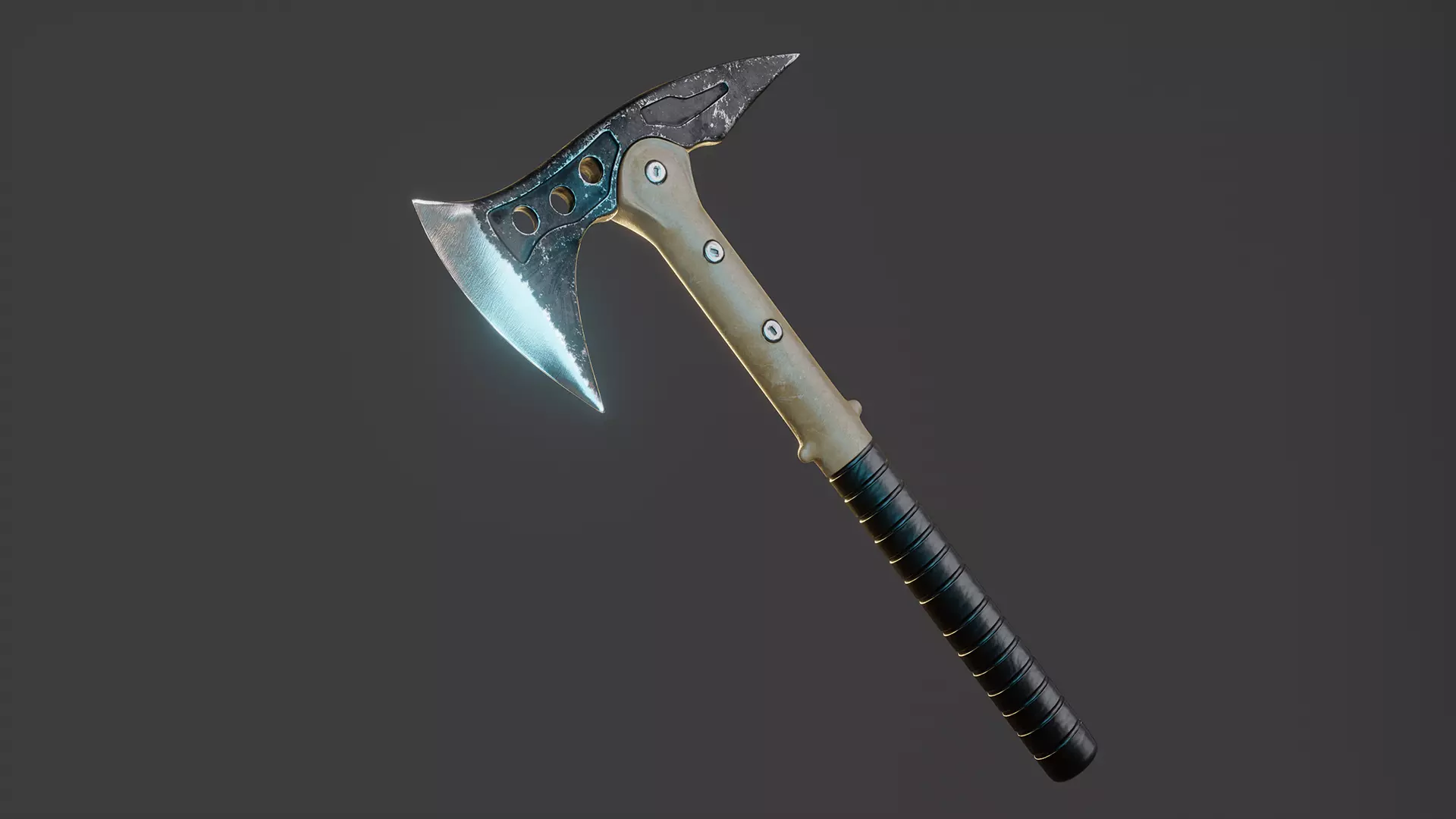 Axe collections Low-poly 3D model_0