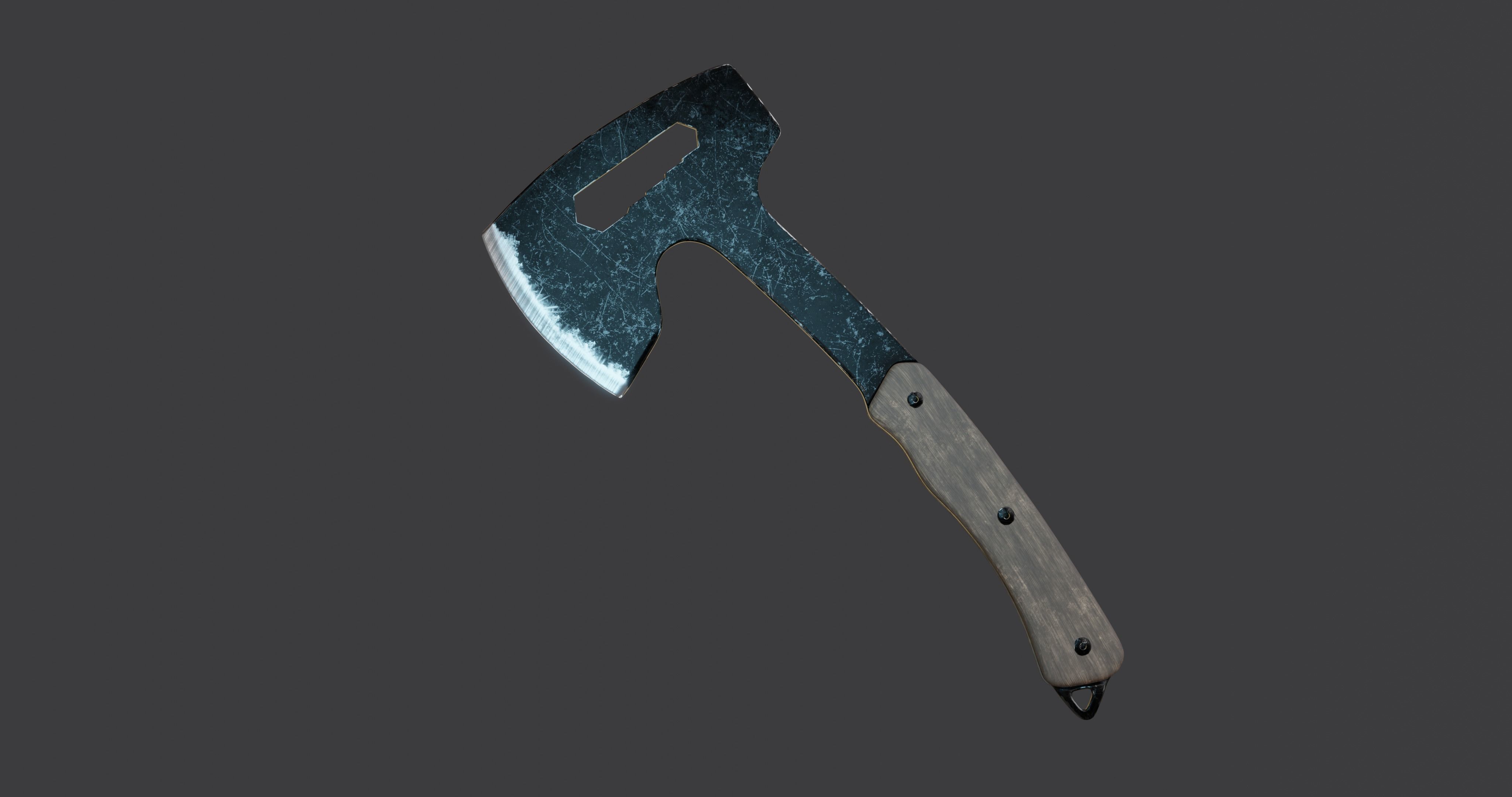 Axe collections Low-poly 3D model_4