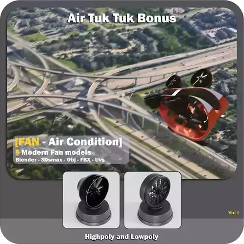 fan and air condition 3D model