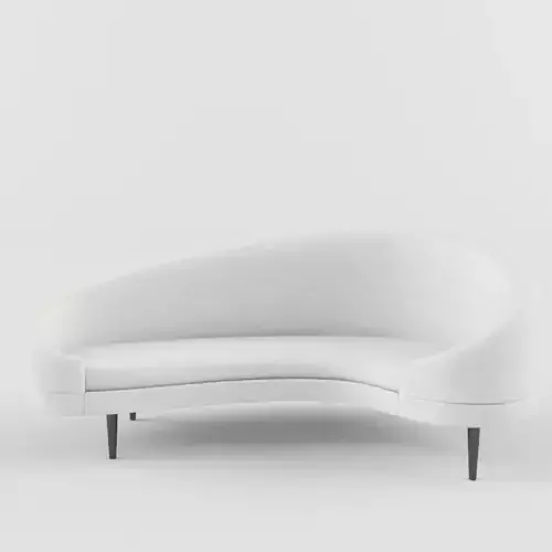 white curved sofa 