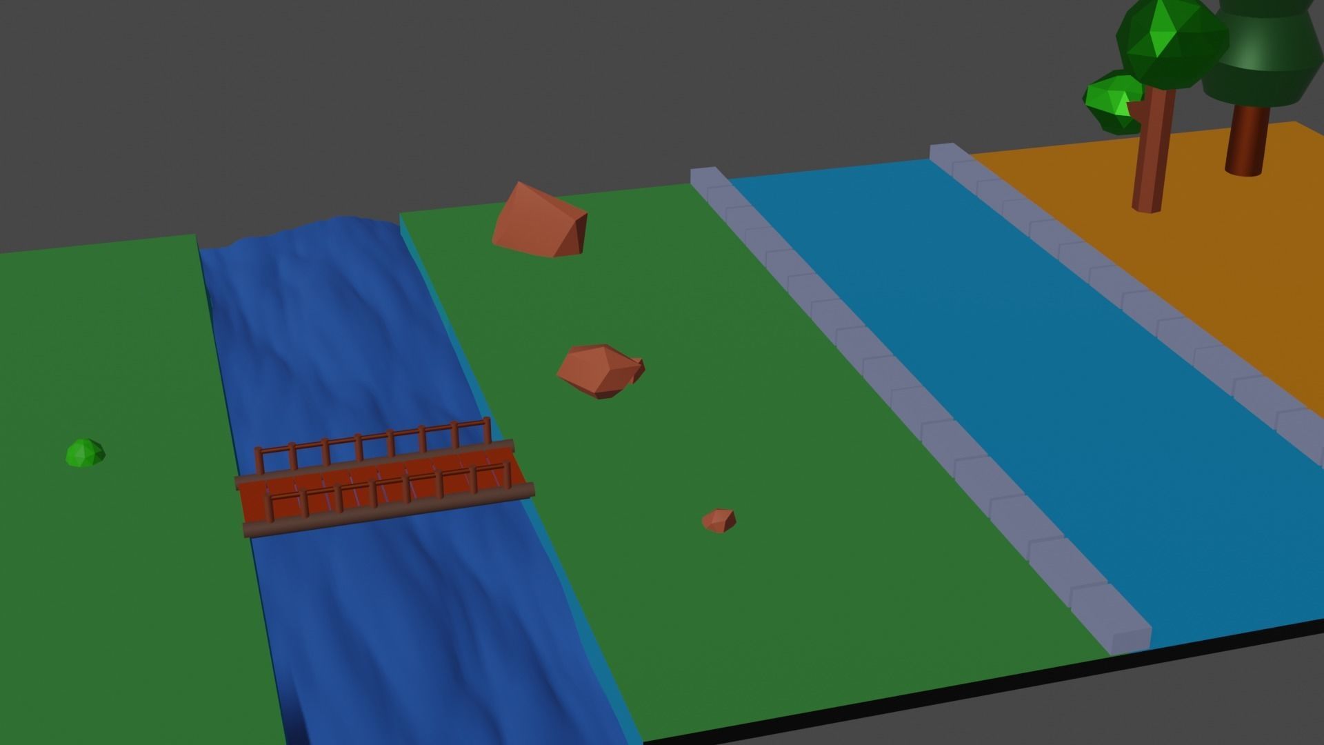 Low-Poly Park  Free low-poly 3D model_6