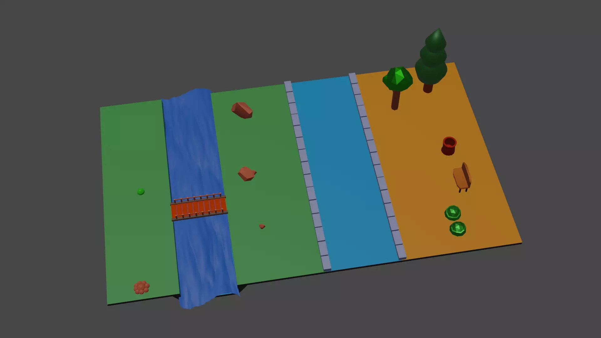 Low-Poly Park  Free low-poly 3D model_0