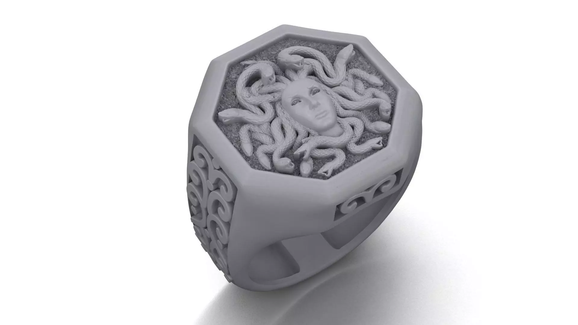 ring medusa mythology 3D 3D print model_0