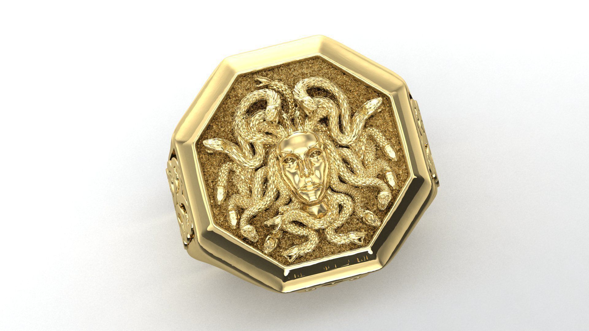 ring medusa mythology 3D 3D print model_4