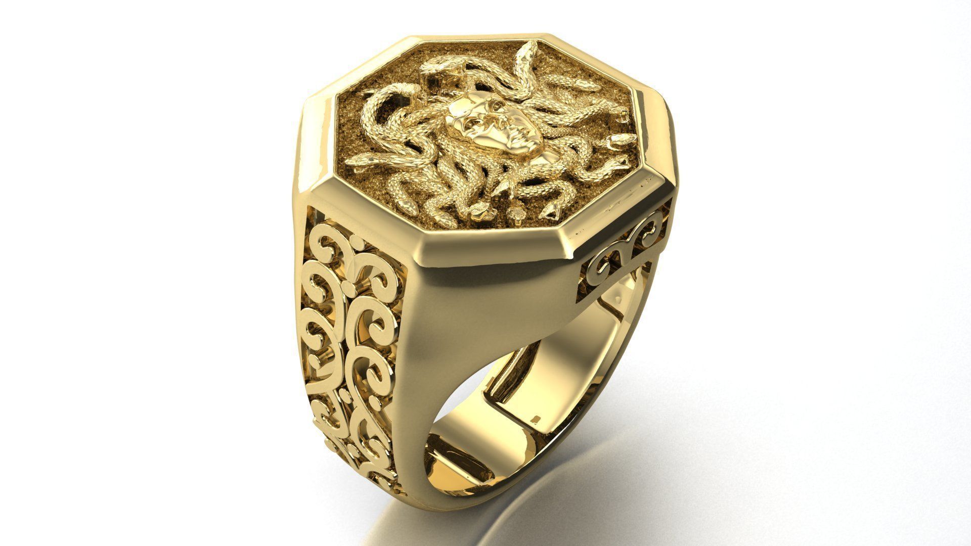 ring medusa mythology 3D 3D print model_5