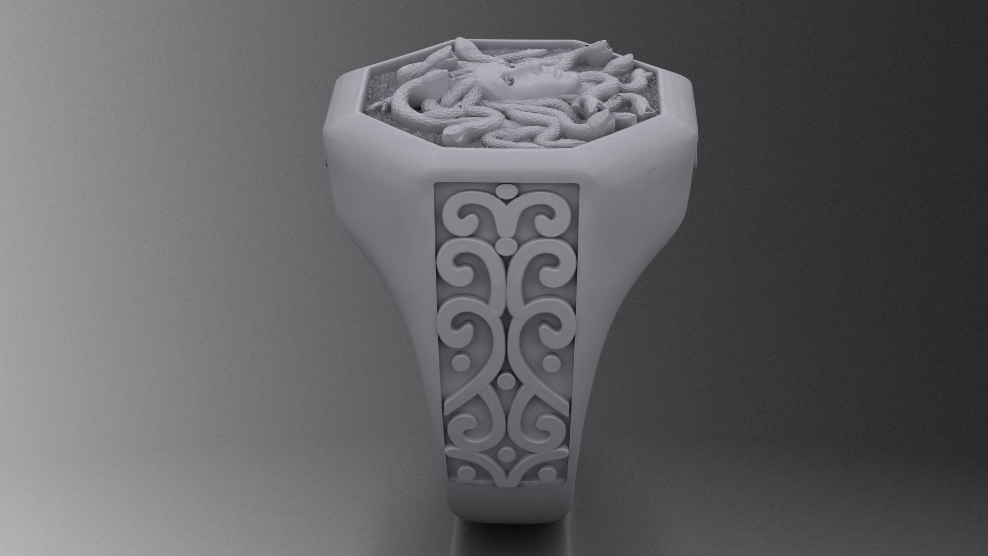 ring medusa mythology 3D 3D print model_1
